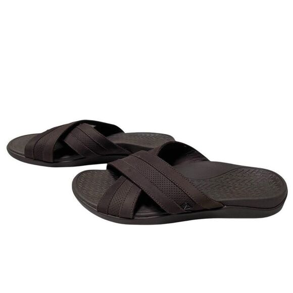 Vionic Tide Slide Men's Chocolate Brown Sandals NW/OB 10.5 M READ - Picture 2 of 11
